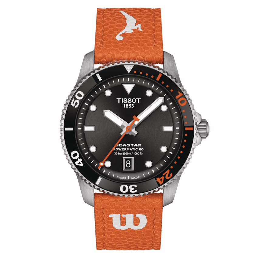 Pre owned - Tissot Seastar Wilson WNBA Set mit weißem Lederarmband T120.807.17.051.00