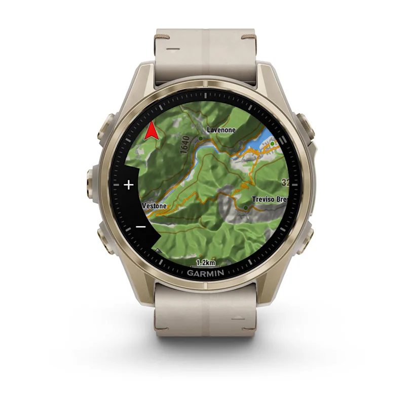 Garmin fēnix® 8 - 43 mm AMOLED Sapphire Fog Gray/Soft Gold 010-02903-40