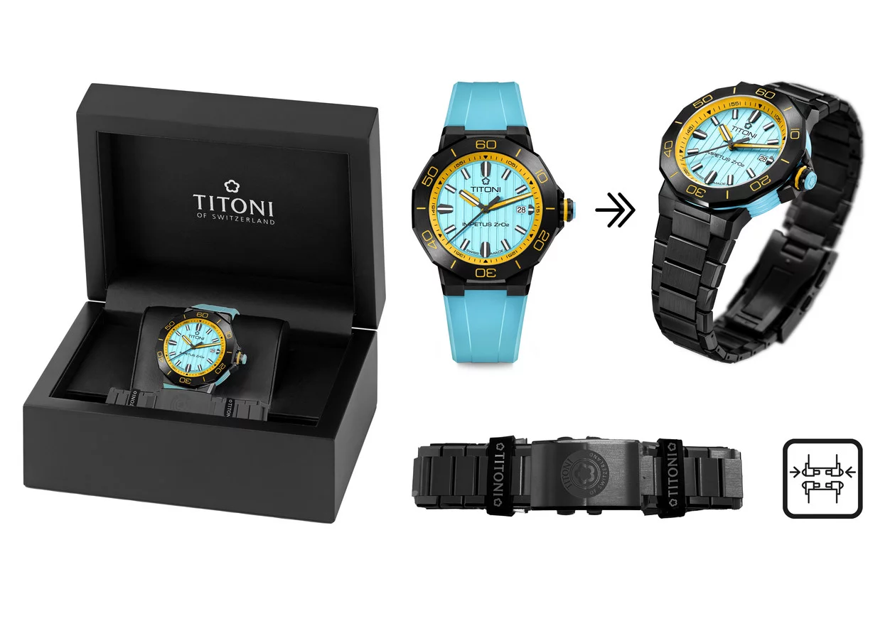 Titoni Impetus Ceramtech Set Herrenuhr 83765 B-AO-707