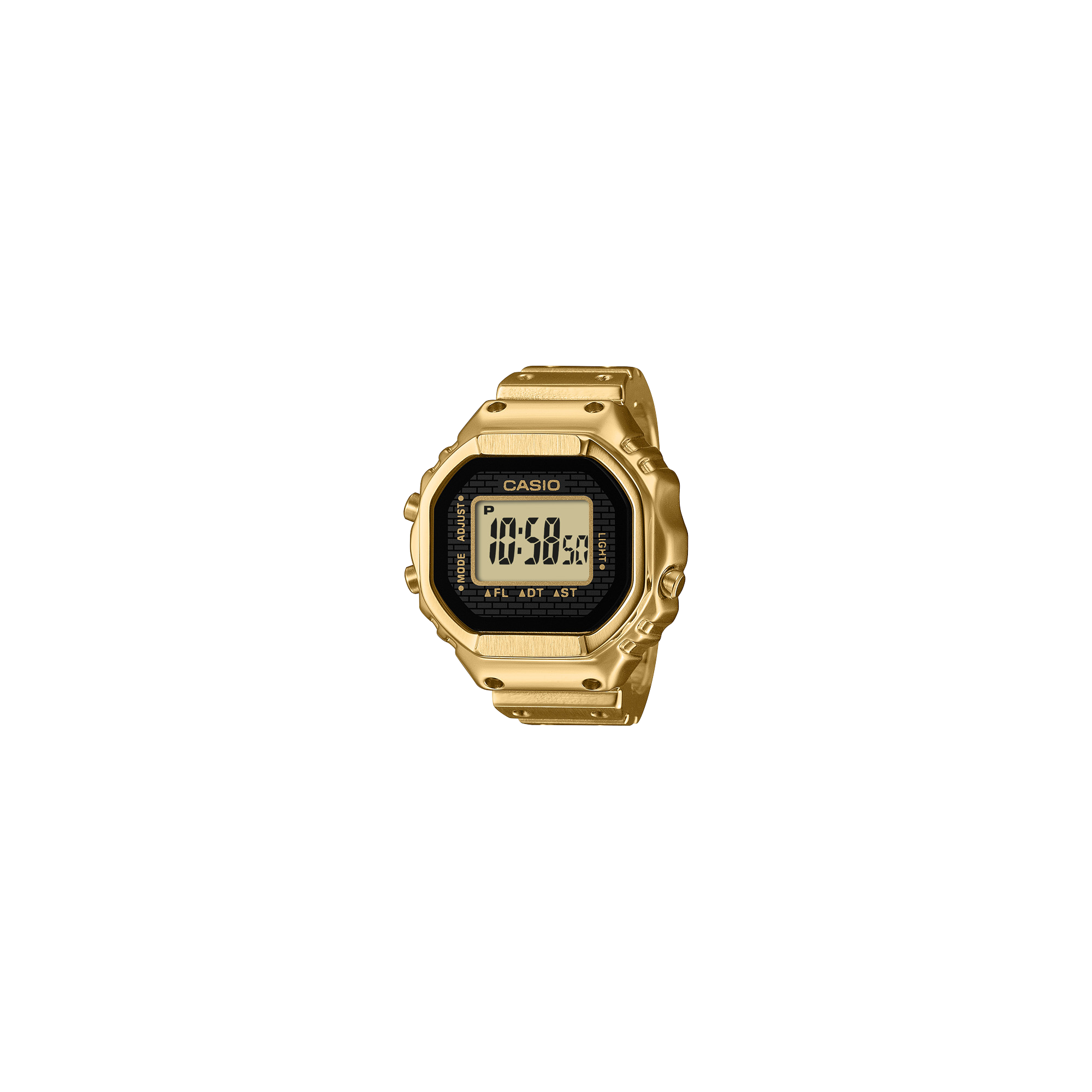 Casio Ringwatch digitale Armbanduhr für den Finger, Gold, größenverstellbar Unisexuhr CRW-001G-9ER