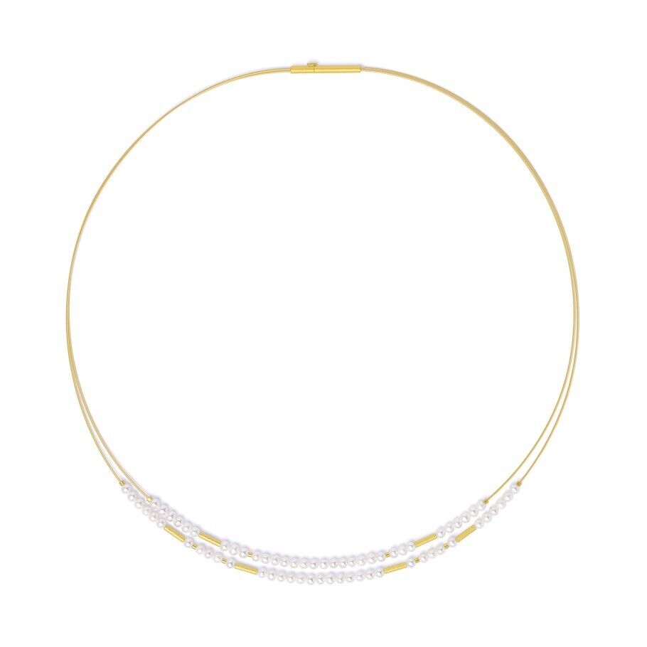 Bernd Wolf Kette Cli Designlinie Cleopatra Halskette Süsswasserperle, Colliers