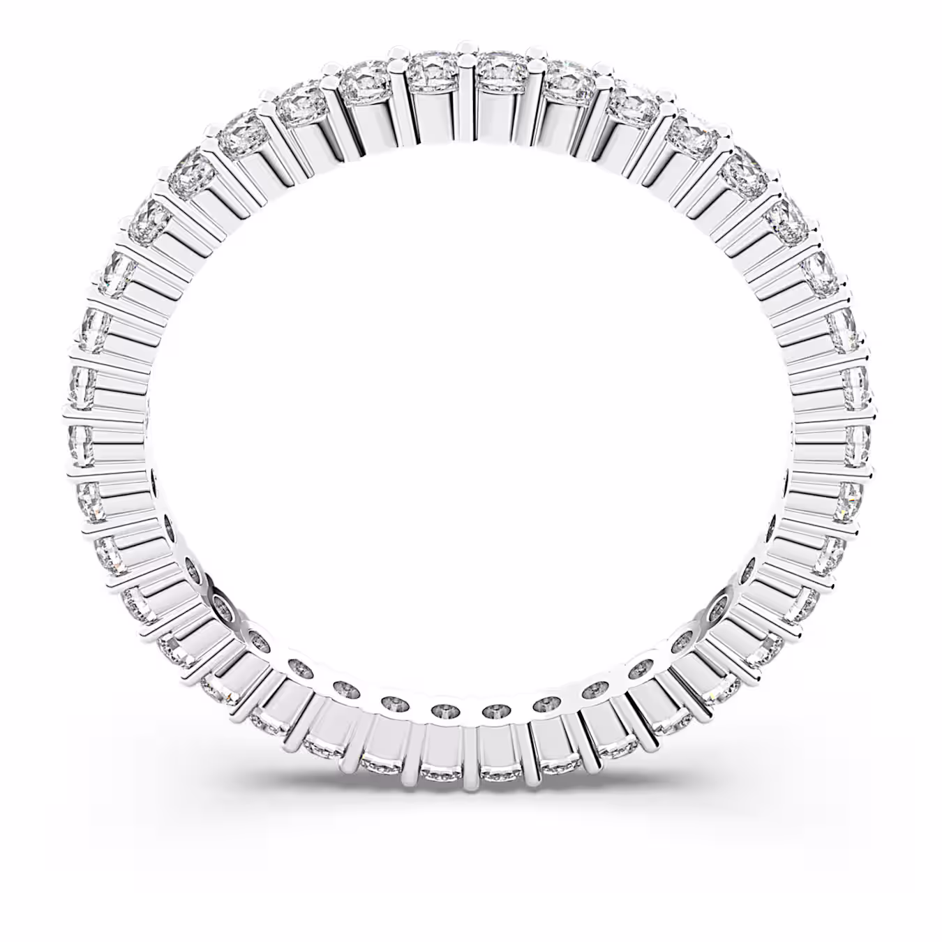 Swarovski Matrix Vittore Ring, round cut, white, silver-colored finish