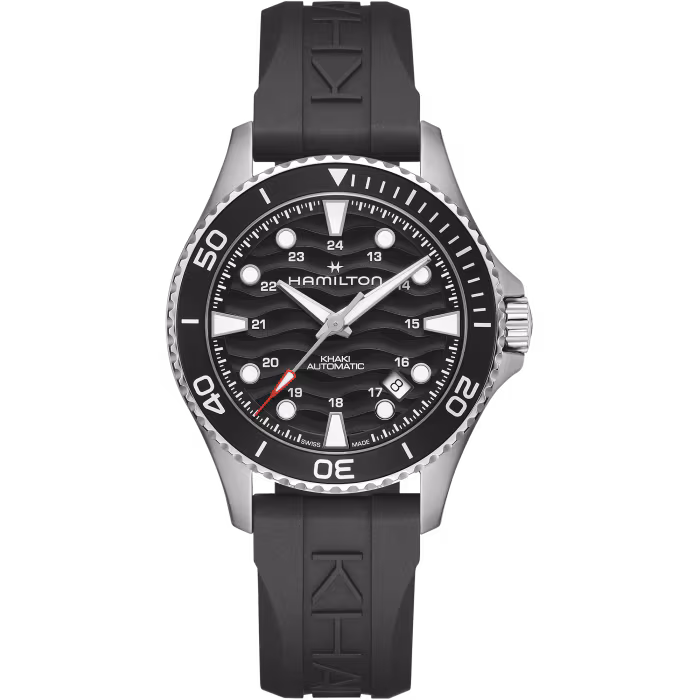 Hamilton KHAKI NAVY SCUBA AUTO Schwarz Kautschuk 40 MM Herrenuhr H82415330