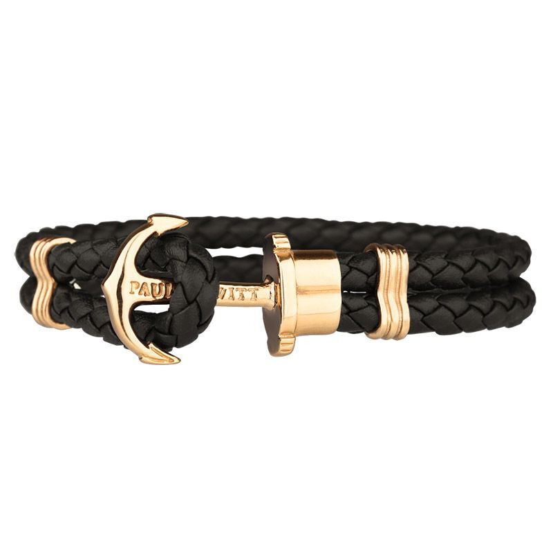 Paul Hewitt Ankerarmband PHREP IP Gold Schwarz PH-PH-L-G-B-M