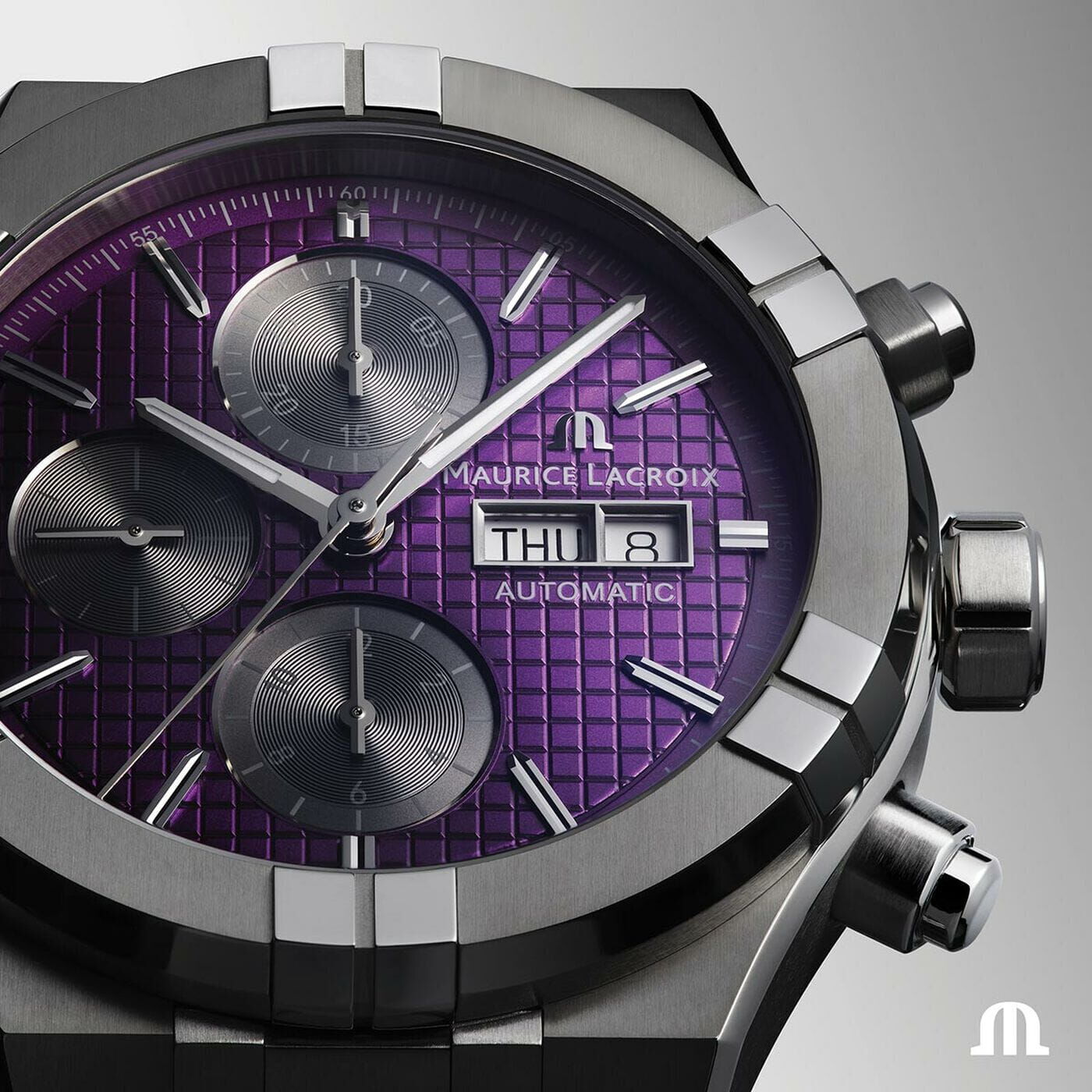 AI6038-TT032-430-1_closeup_1-1 Maurice Lacroix Aikon Automatic Titanium Chronograph AI6038-TT032-430-1