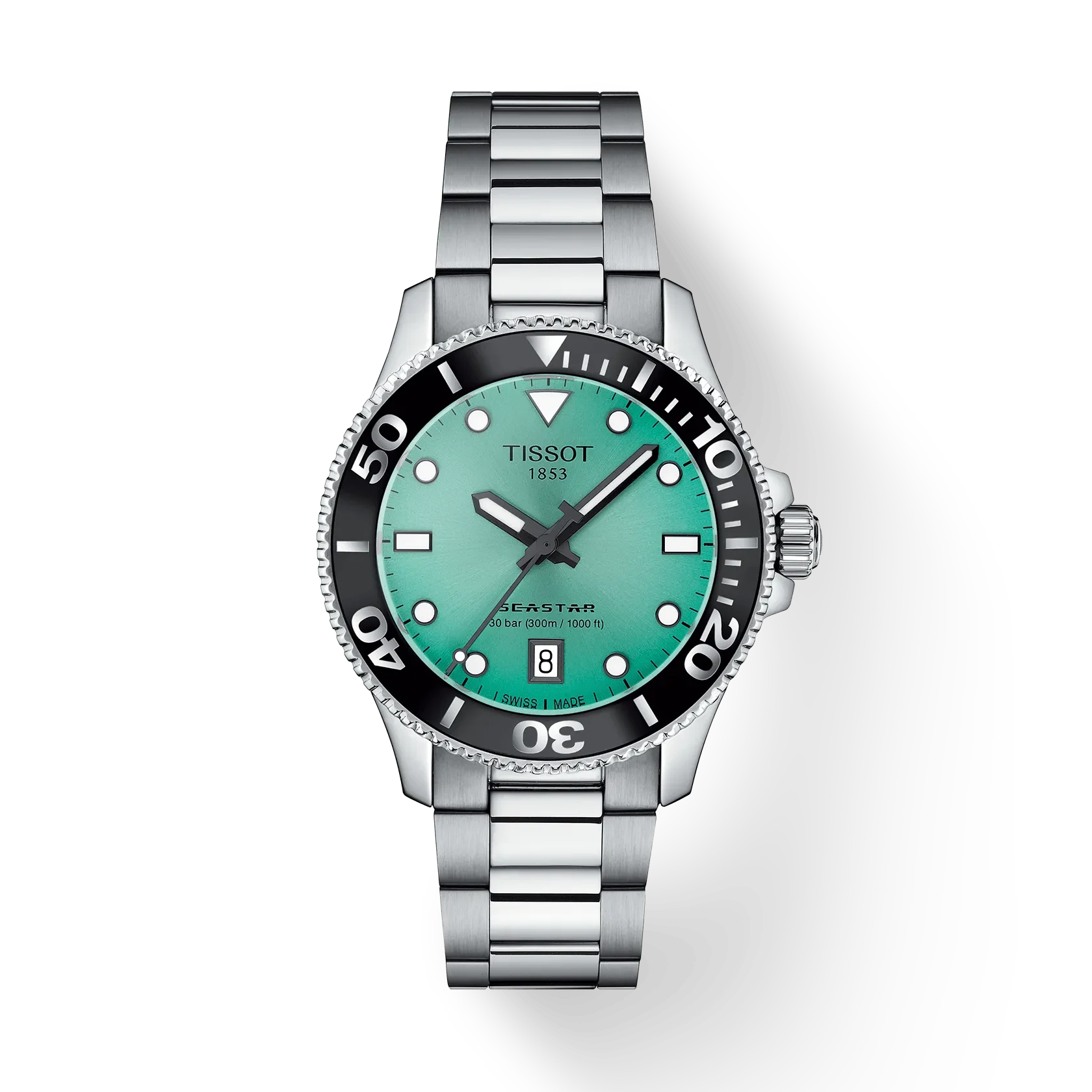 Tissot Tissot Seastar 1000 36mm, Edelstahlgehäuse, 30ATM, Quarzwerk, Türkis Herrenuhr T120.210.11.091.00