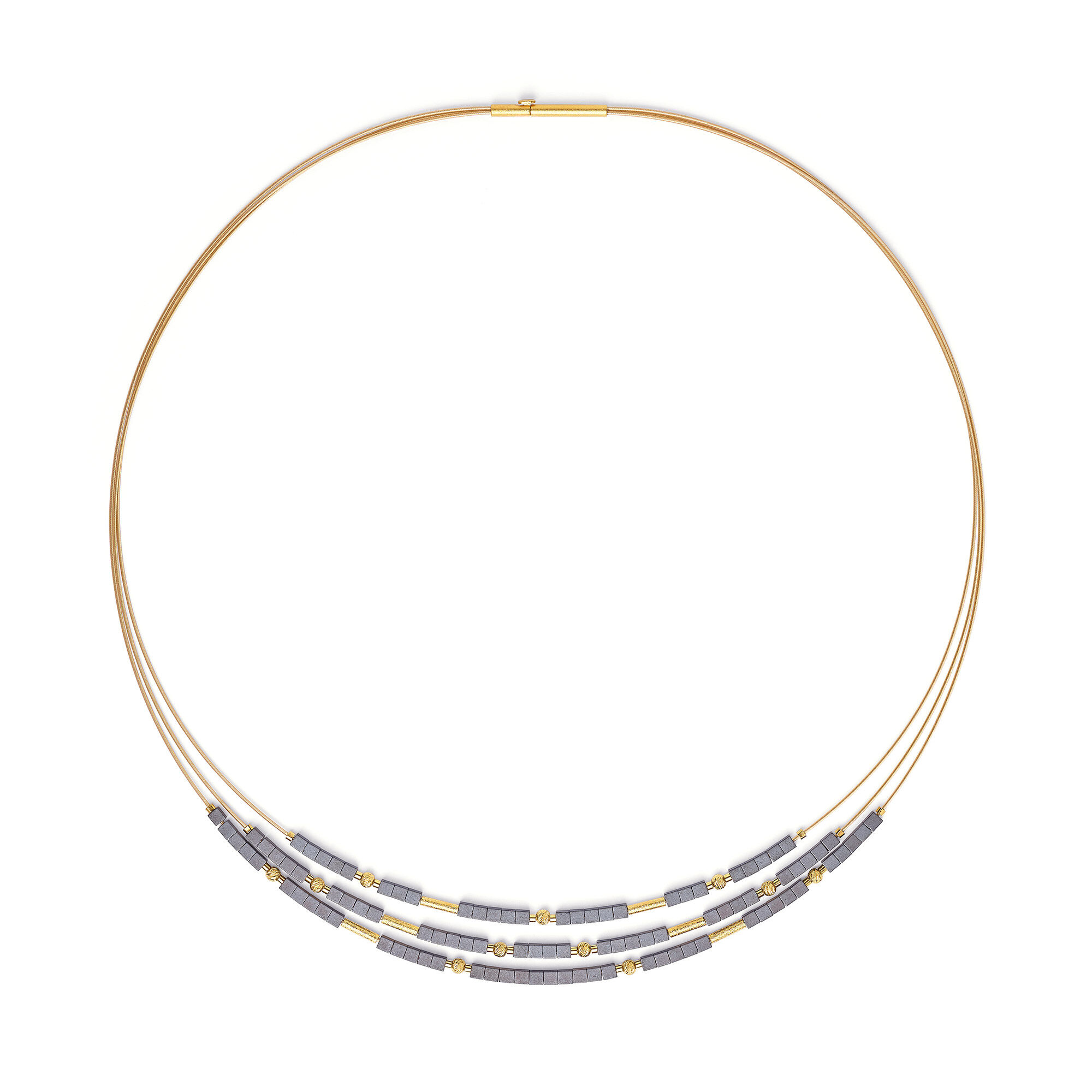 Bernd Wolf Clenifo Collier Hämatin-matt 925er Sterlingsilber