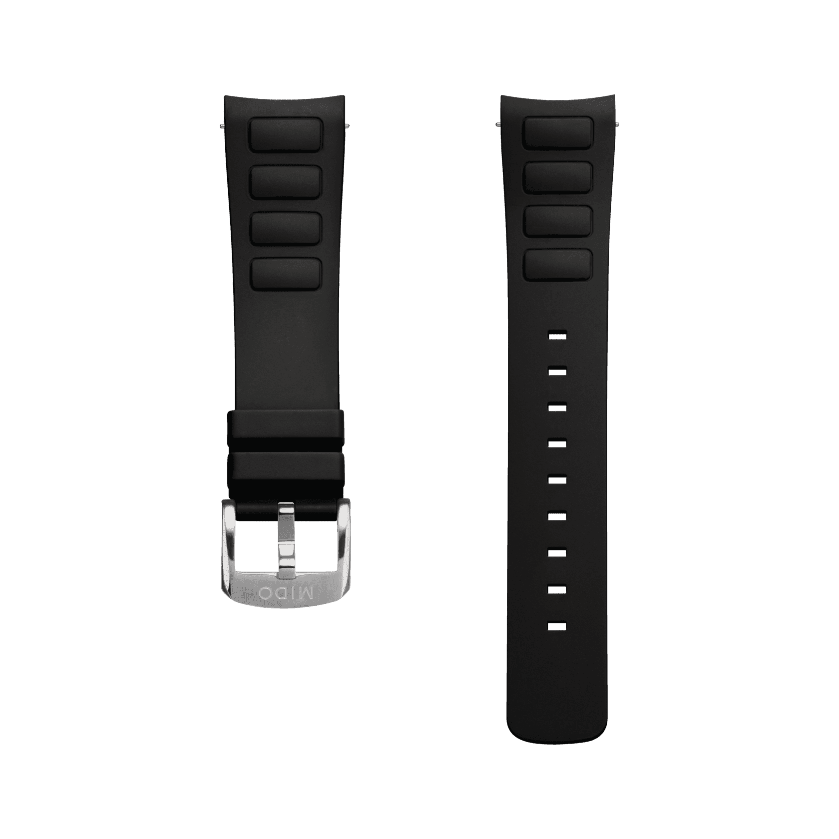 Mido TV Ersatzarmband Kautschuk Schwarz 22 mm M852018741