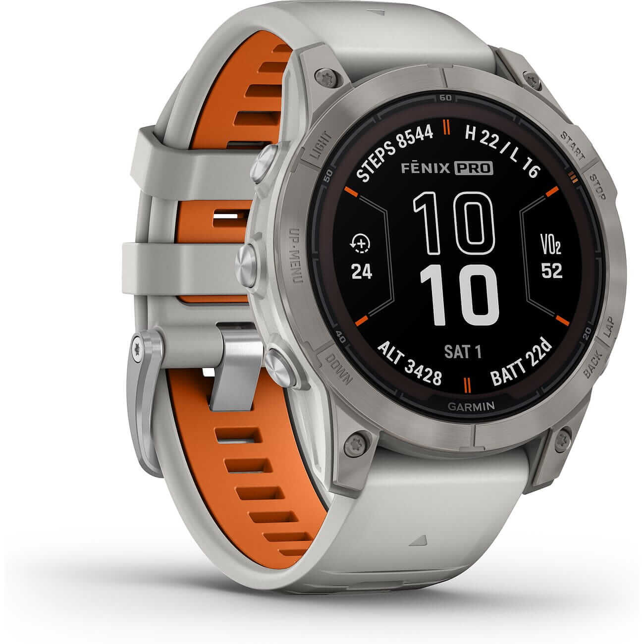 Garmin fēnix® 7 Pro Sapphire Solar Nebelgrau Titan mit Silikonarmband 010-02777-21