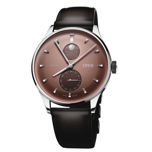 Oris Artelier Complication, 39.50 mm, leather strap, brown men's watch 01 782 7811 4056-07 6 ​​20 17FC