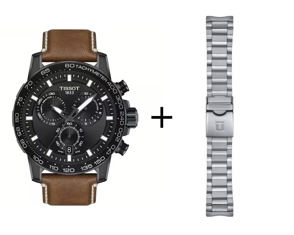 Tissot SUPERSPORT CHRONO Herrenuhr T125.617.36.051.01 Set mit Edelstahlband 