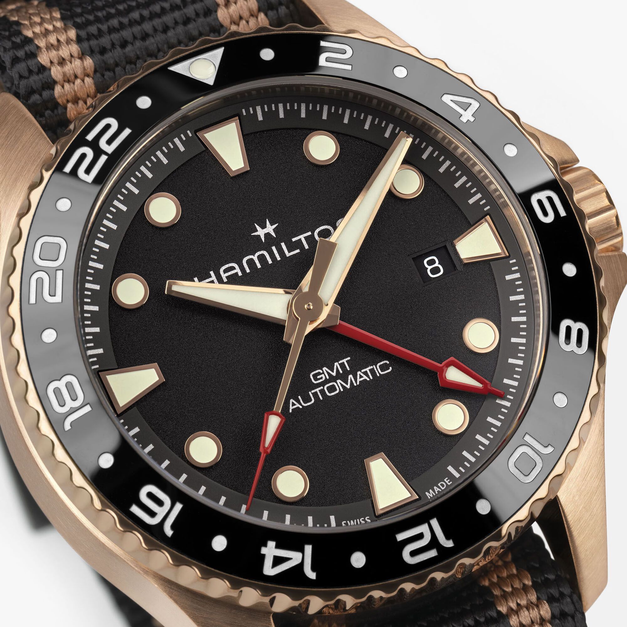 Hamilton KHAKI NAVY SCUBA AUTOMATIC GMT 43MM BRONZE Herrenuhr H82565930
