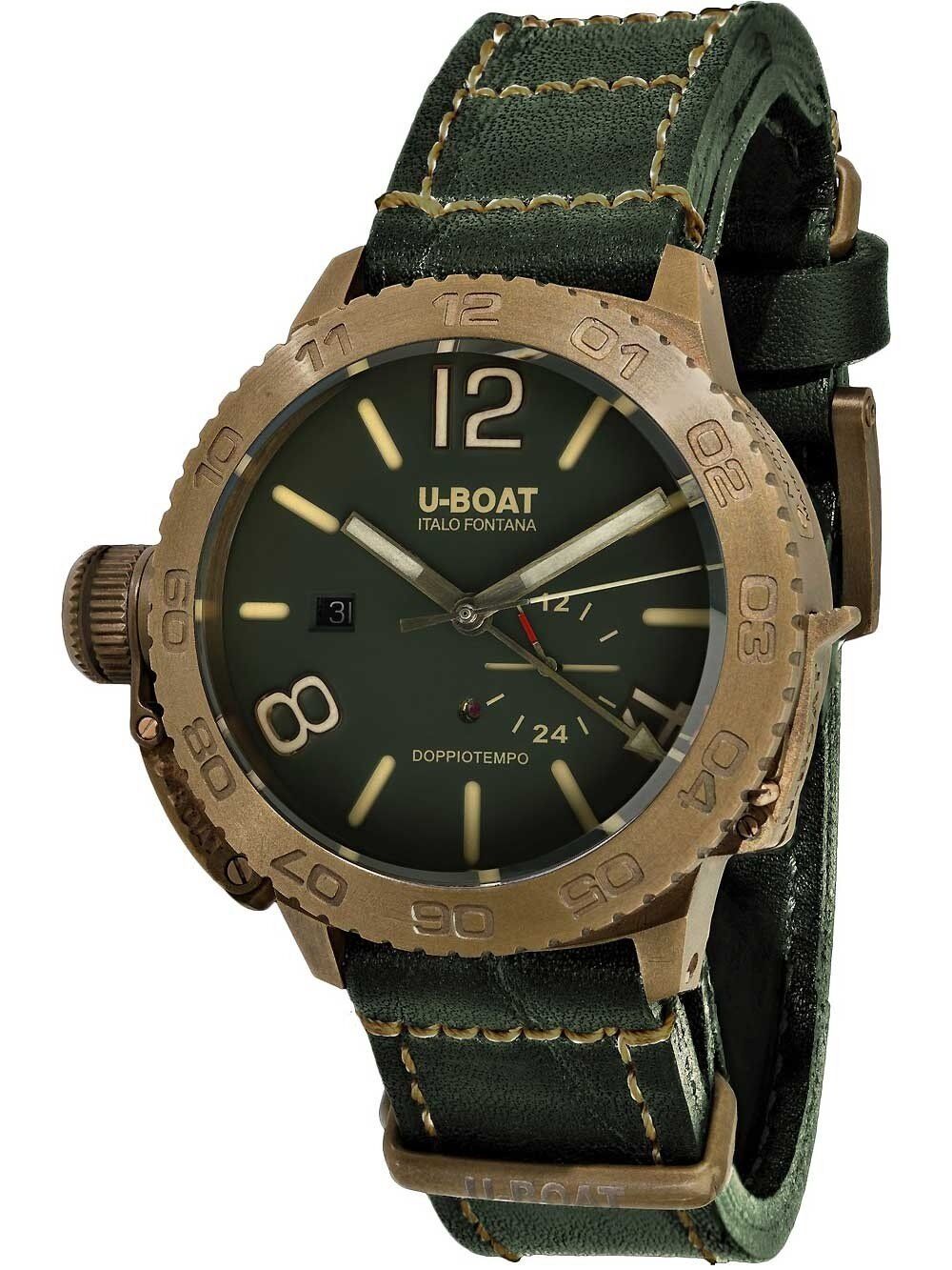 U-BOAT Herren Uhr DOPPIOTEMPO 46 BRONZO GR 9088