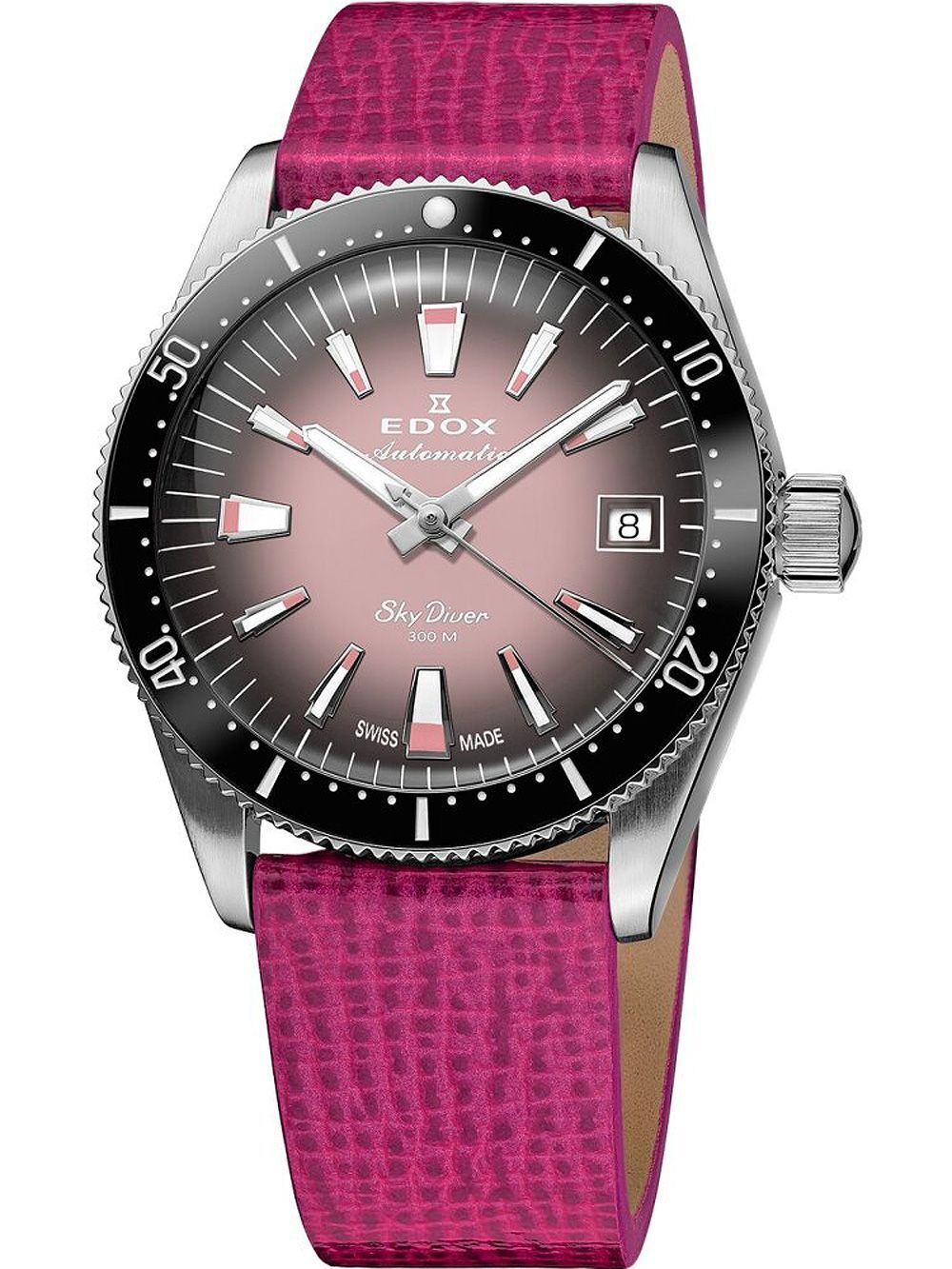 80131-3nc-ndro_band Edox SkyDiver 38 Date Automatic Limited Edition Unisex Watch 80131 3NC NDRO