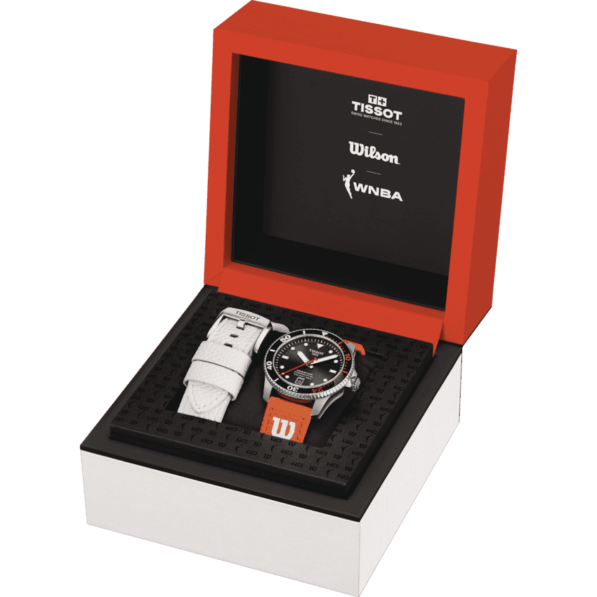 Tissot Seastar Wilson WNBA Set mit weißem Lederarmband T120.807.17.051.00