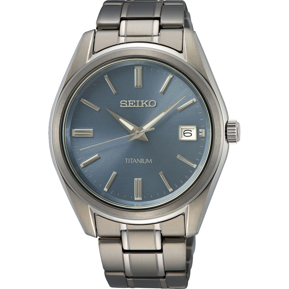 Seiko men's watch quartz titanium SUR371P1