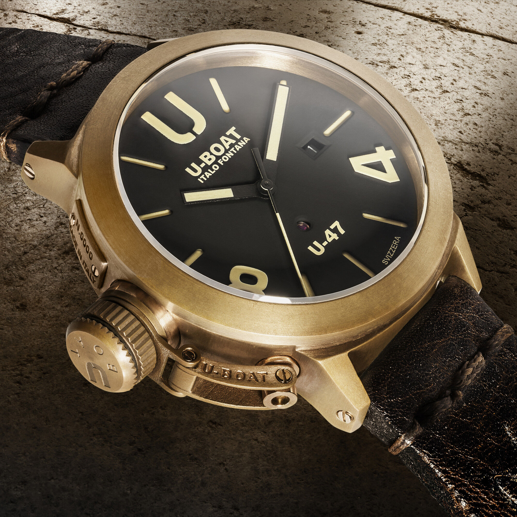 7797em U-Boat Classico U-47 Automatic 47mm Bronze Men's Watch 7797