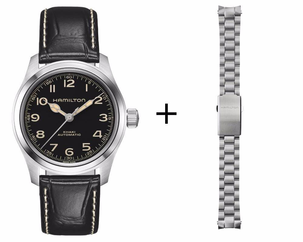 Hamilton Khaki Field Murph Automatik Herrenuhr H70405730 Set mit Edelstahl Band Hamilton Khaki Field Murph Automatik Herrenuhr H70405730 Set mit Edelstahl Band