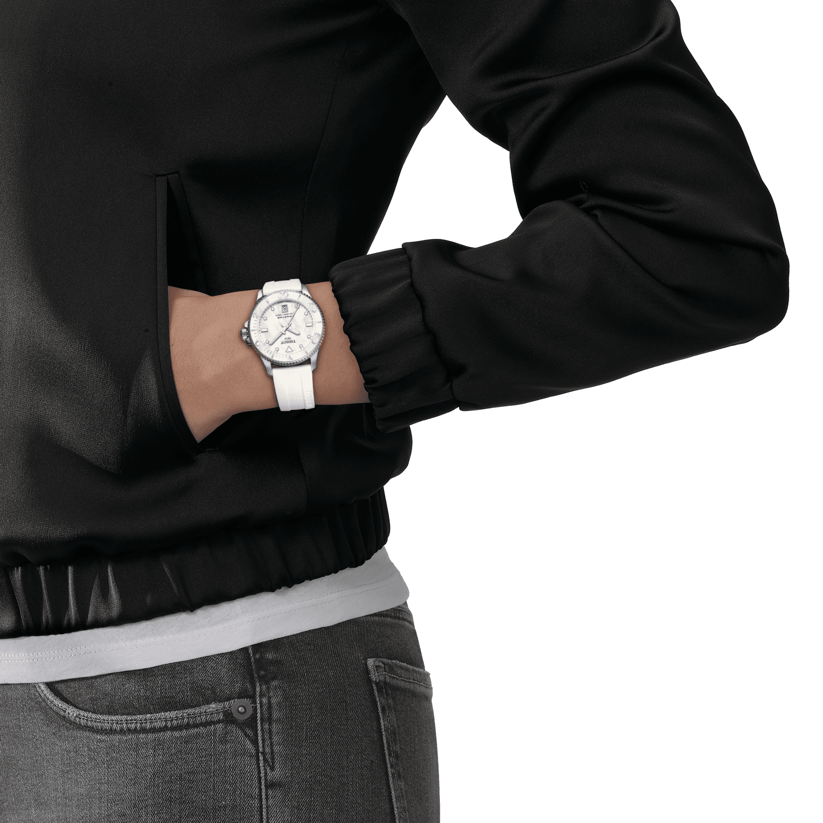 T120-210-17-116-00_WRIST_2 Tissot Seastar 1000 Damenuhr T120.210.17.116.00 SET blaues Kautschuk