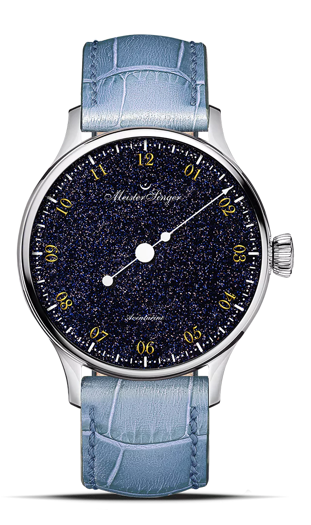 Meister Singer Pangaea Aventurine Blau Herrenuhr PMN9908AV