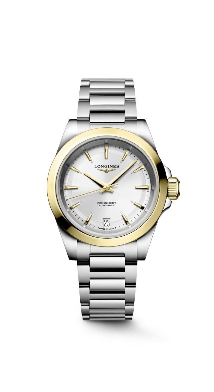 Longines Conquest gold silber Automatik Damenuhr L3.430.5.70.6