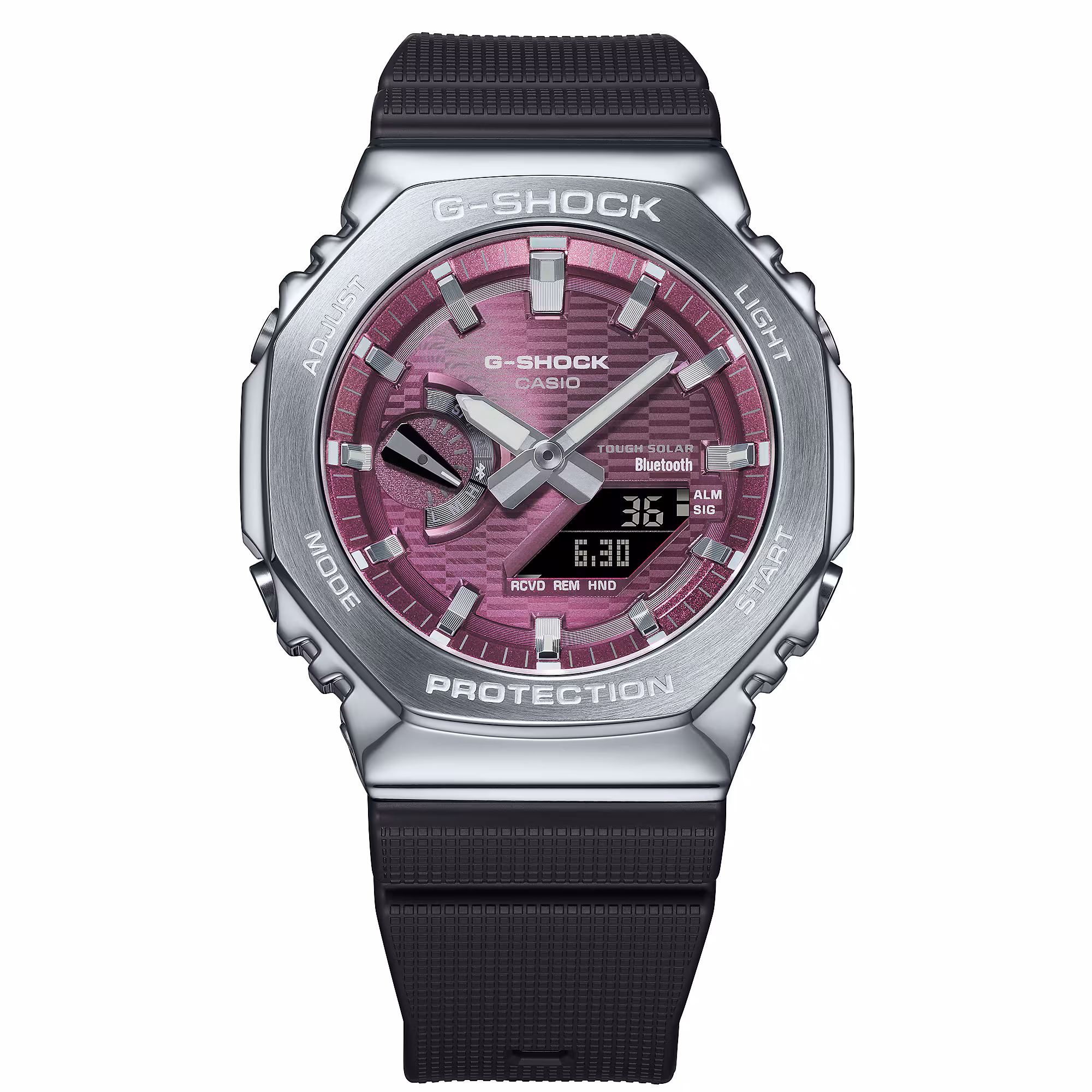 G-Shock G-Steel Protection Classic, Pink, Solar, 44mm Men's Watch GBM-2100A-4BER