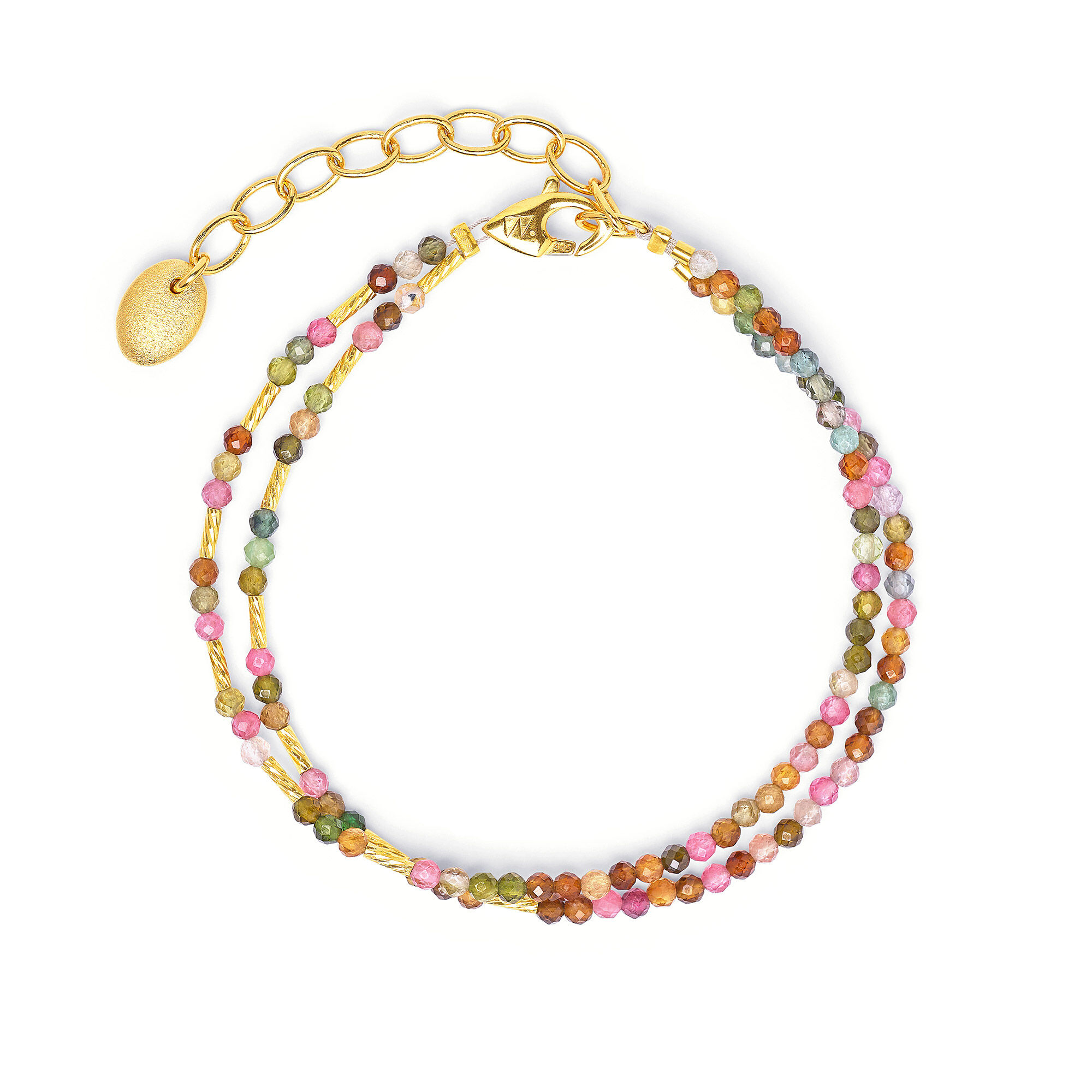 Bernd Wolf Armband Clensy Designlinie Cleopatra, Turmalin, 24-Karat-goldplattiert