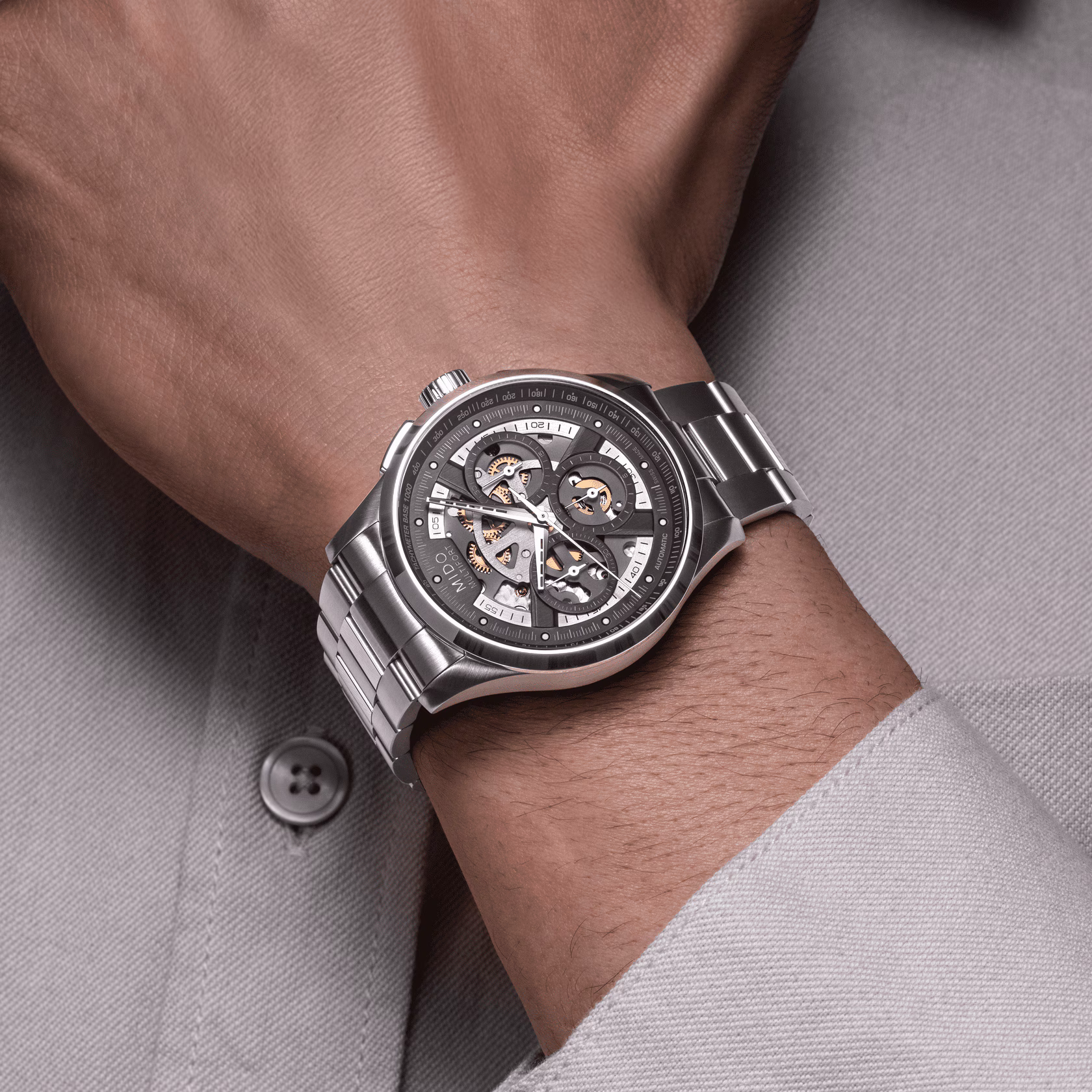 Mido Multifort Skeleton Chronograph Herrenuhr M038.662.11.060.00