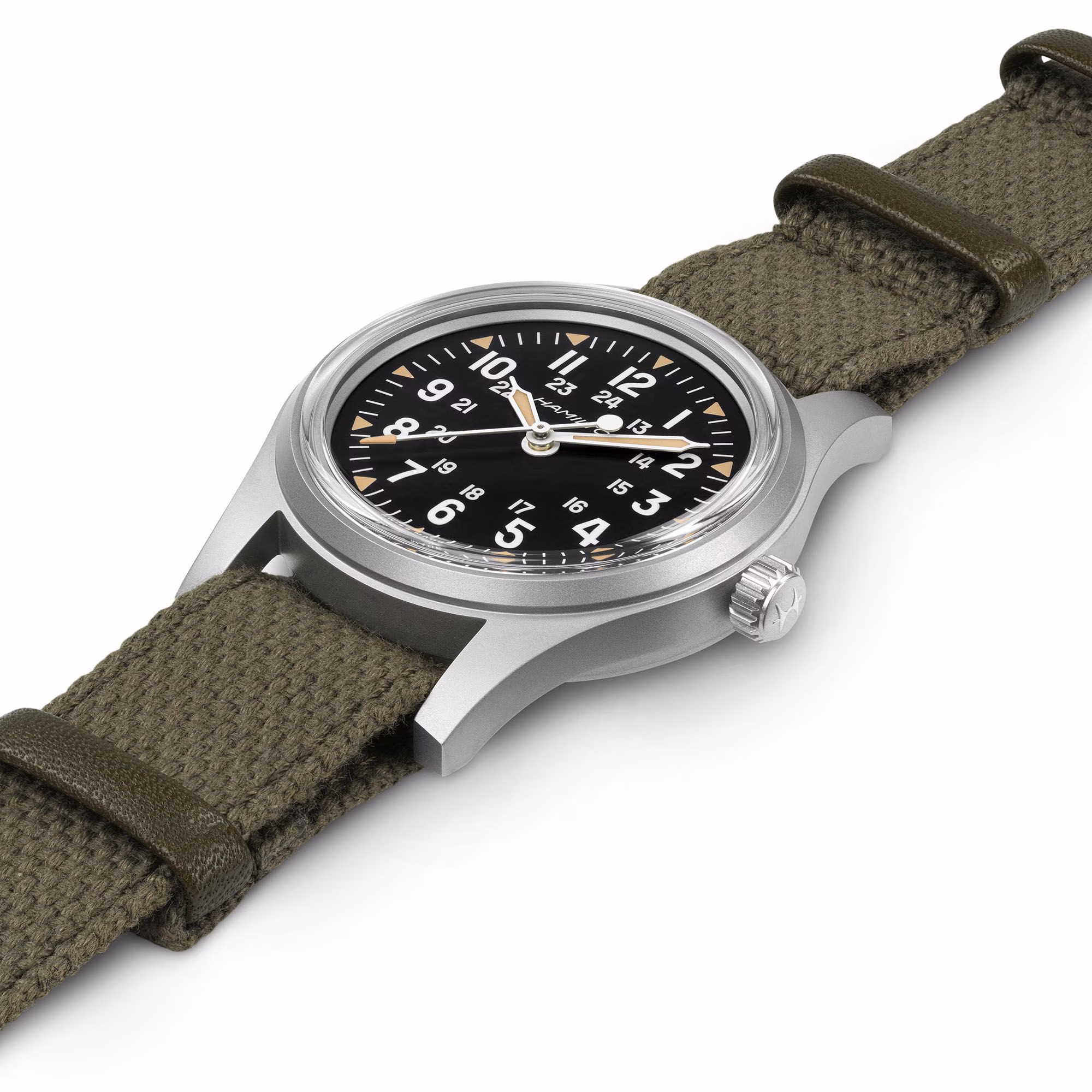 Hamilton Khaki Field Mechanical 36 mm, Handaufzug,  Textilband, 80 Stunden Gangreserve Herrenuhr H69399930