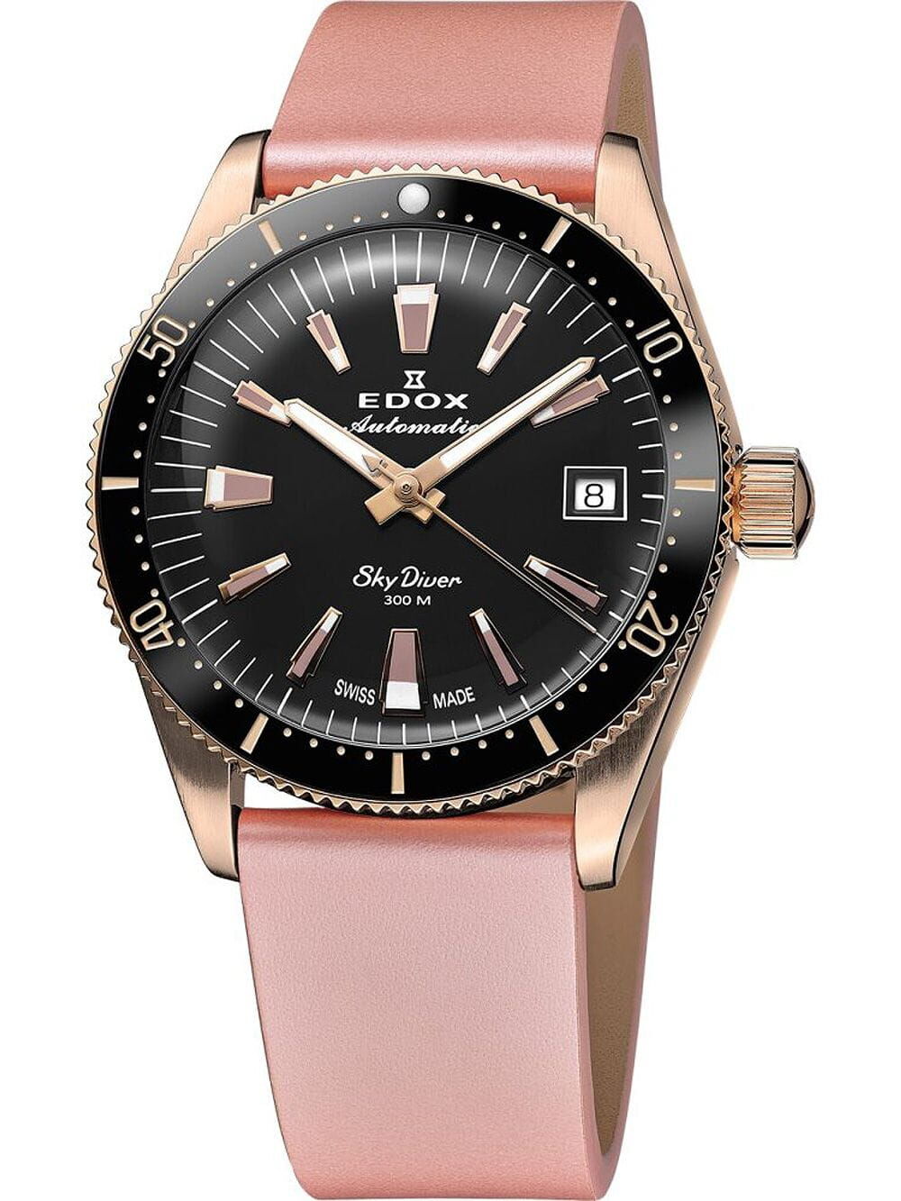 80131-37rnc-ni_band Edox SkyDiver 38 Date Automatic Limited Edition Unisex Watch 80131 37RNC NI