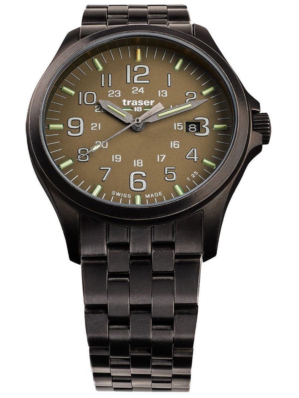 Traser H3 P67 Officer Pro GunMetal Khaki Herrenuhr 108738