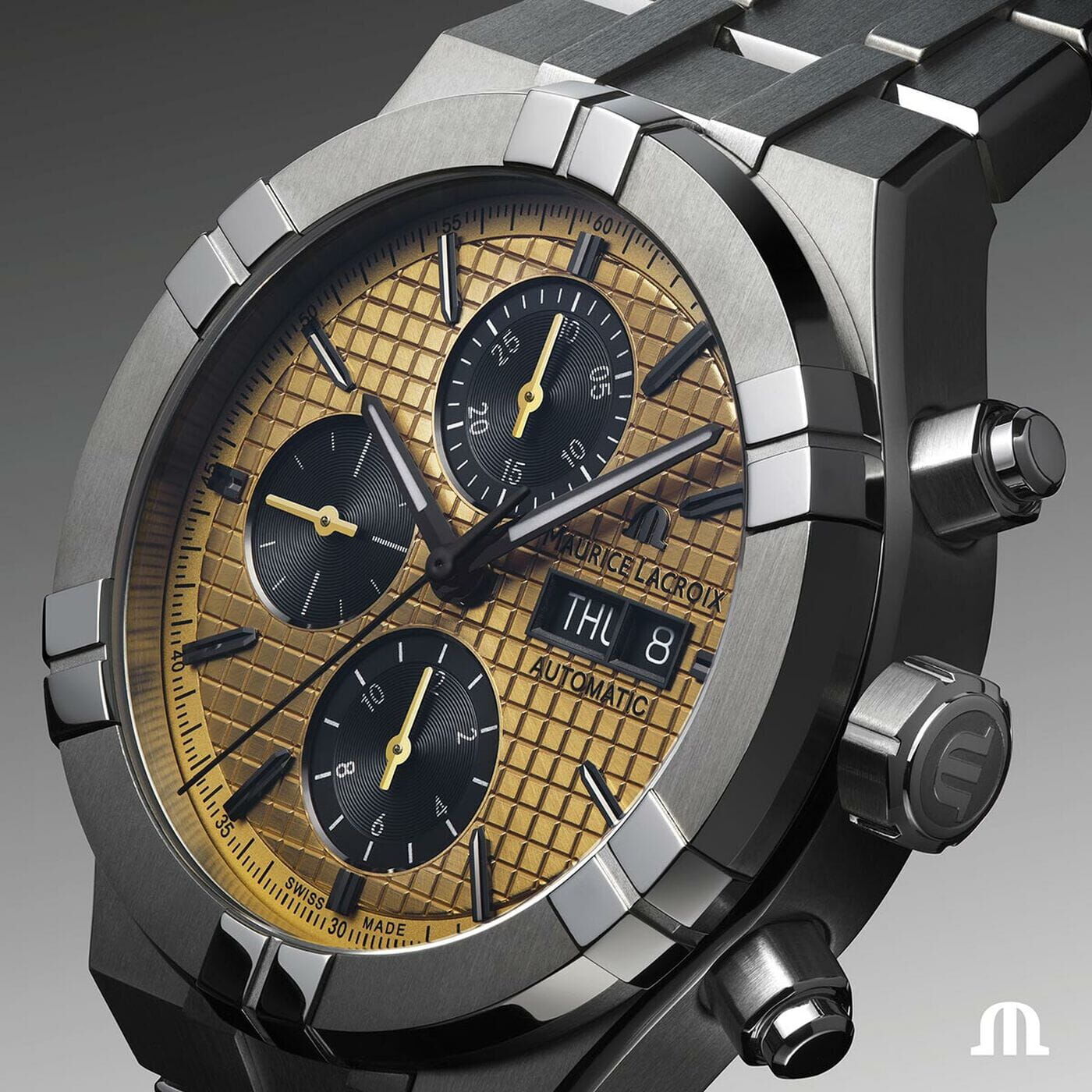 AI6038-TT032-530-1_closeup_1 Maurice Lacroix Aikon Automatic Titanium Chronograph AI6038-TT032-530-1