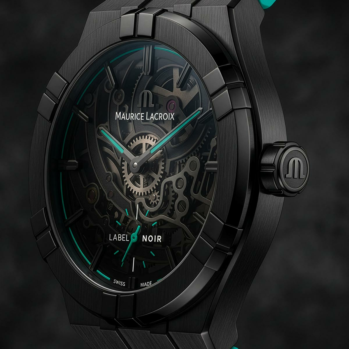 Maurice Lacroix Aikon Automatic Skeleton 45mm Label Noir, Limited Edition Men's Watch AI6028-DLB0B-030-H