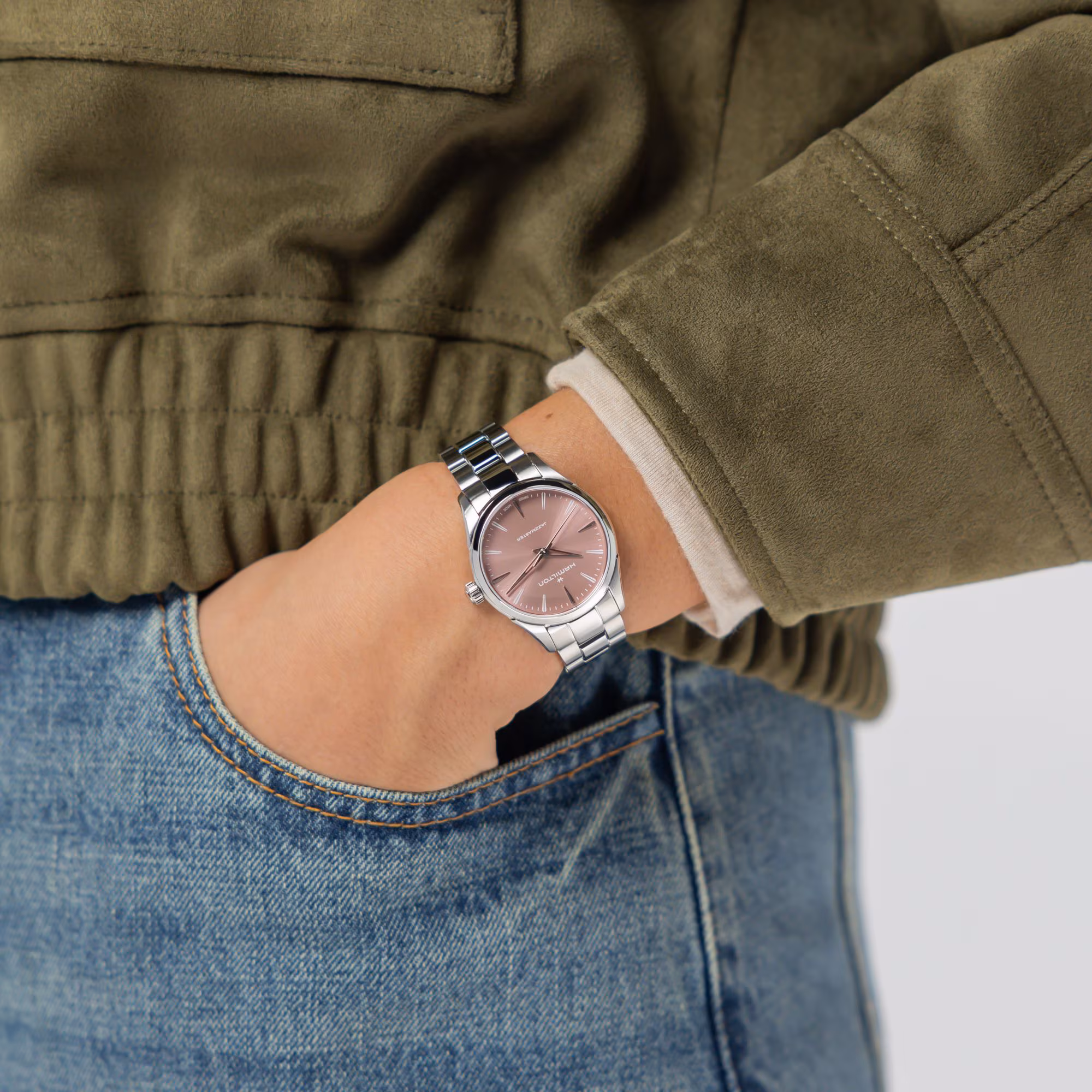 Hamilton Jazzmaster Quartz 32 mm Rosa Damenuhr H32301171