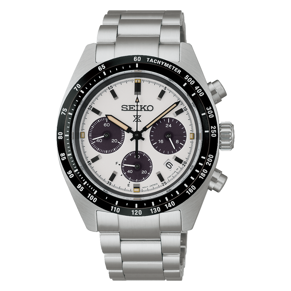 Seiko Prospex Speedtimer Solar Chronograph, Weiß Herrenuhr SSC961P1