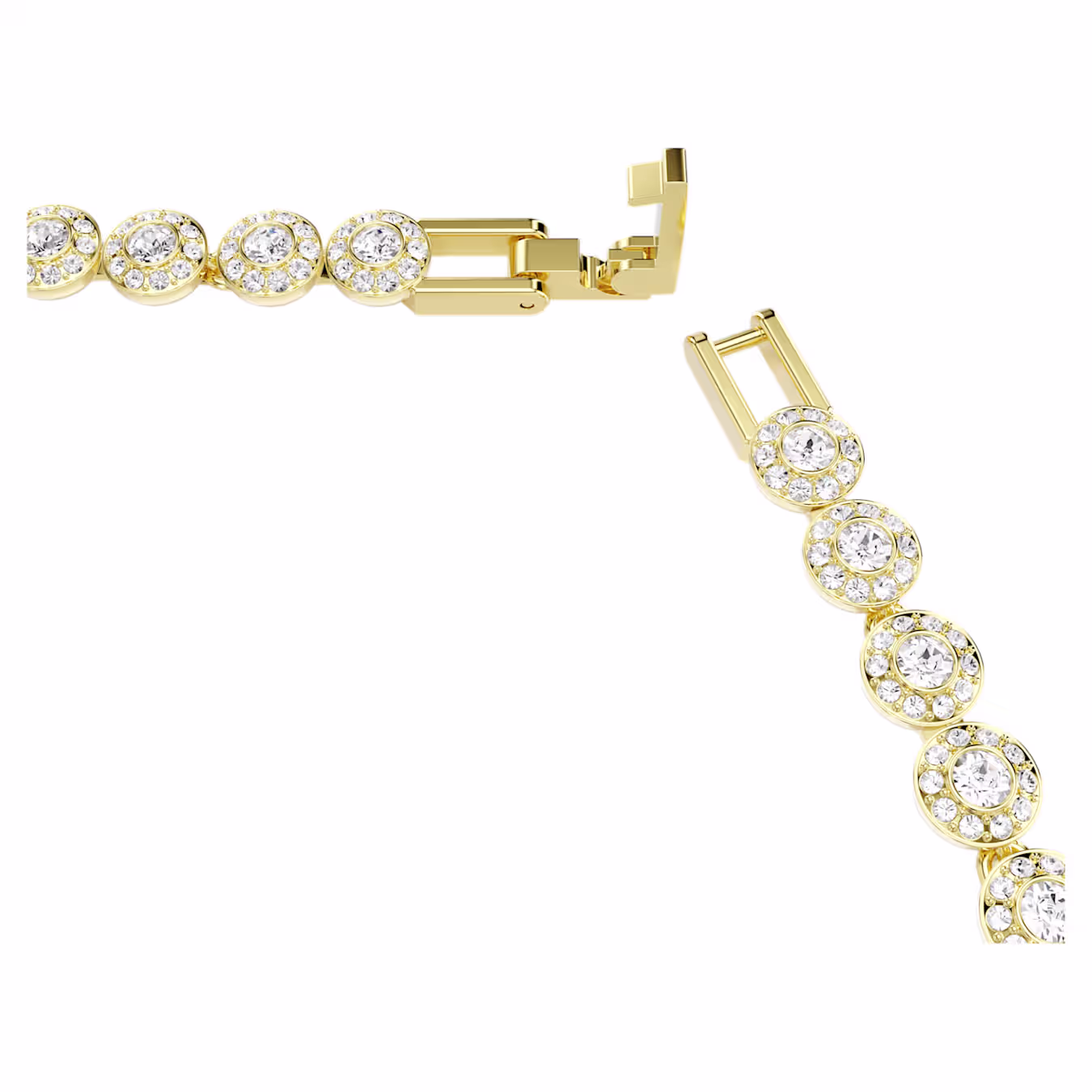 Swarovski Una Angelic Set, necklace and bracelet, gold alloy layer