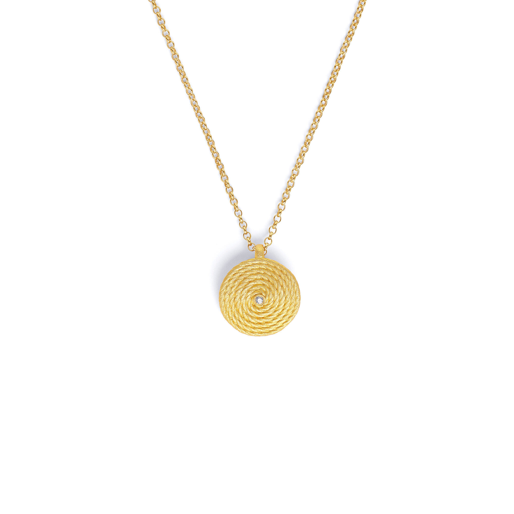 Bernd Wolf Kette Lianas Designlinie Maritim, Zirkonia, 15mm, Sterlingsilber 925