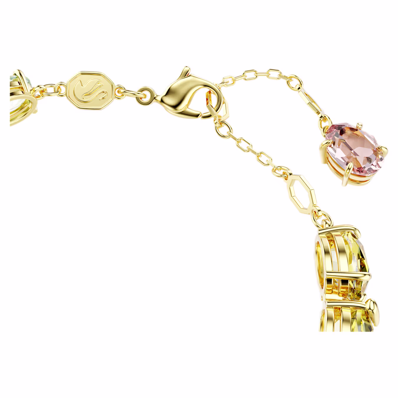 Swarovski  Gema Armband, verstellbar, Verschiedene Schliffe, Mehrfarbig, Goldlegierungsschicht,  15.5 - 20 cm