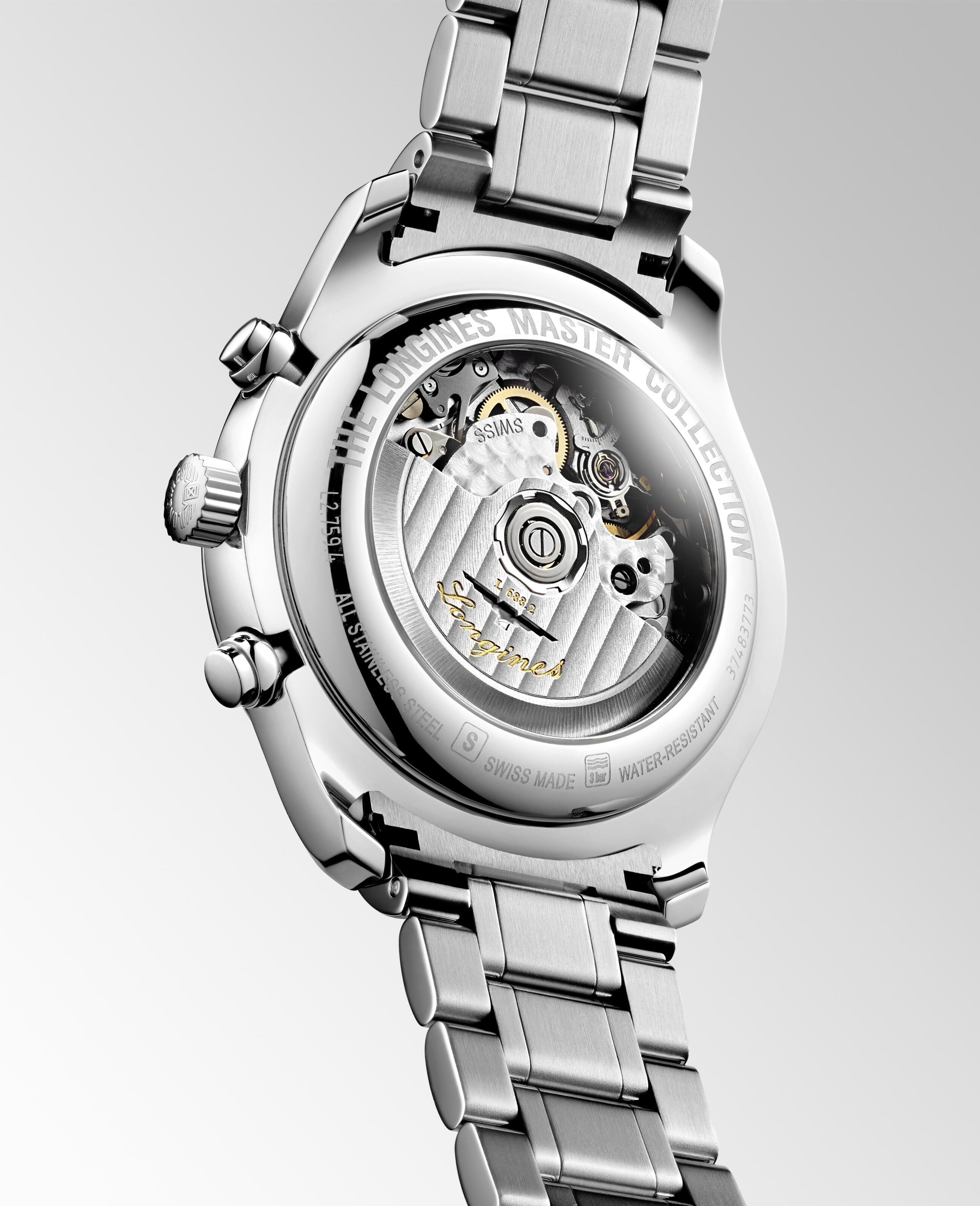 Longines Master Collection Chronograph Silber Edelstahlband Herrenuhr L2.759.4.78.6