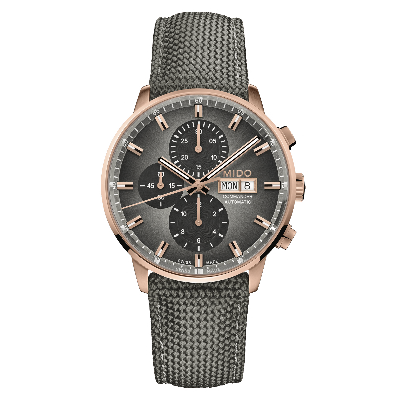 M016-414-36-081-00_0_front_2_1 MIDO COMMANDER CHRONOGRAPH incl. additional strap men's watch M016.414.36.081.00