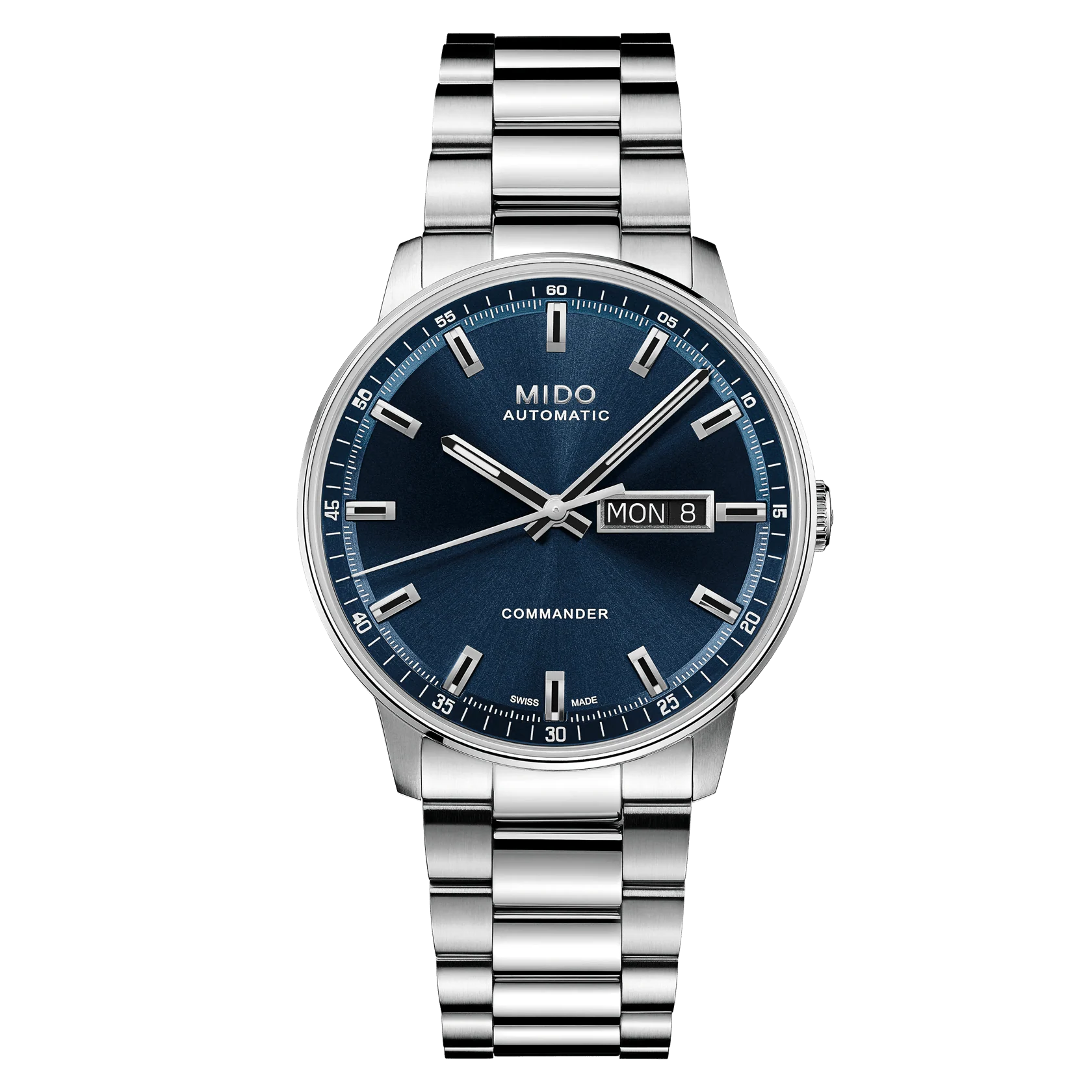 Mido Commander Datoday Blau 40mm Herrenuhr M021.430.11.041.00