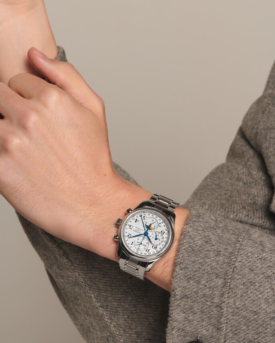 Longines Master Collection Chrono Mondphase Edelstahlband Herrenuhr L2.773.4.78.6