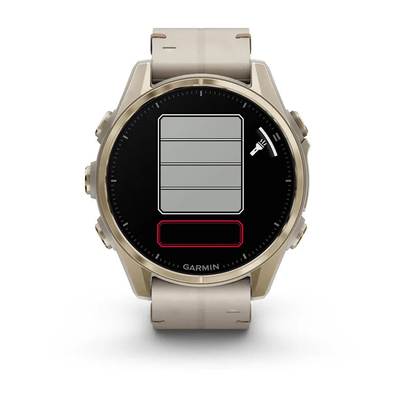 Garmin fēnix® 8 - 43 mm AMOLED Sapphire Fog Gray/Soft Gold 010-02903-40