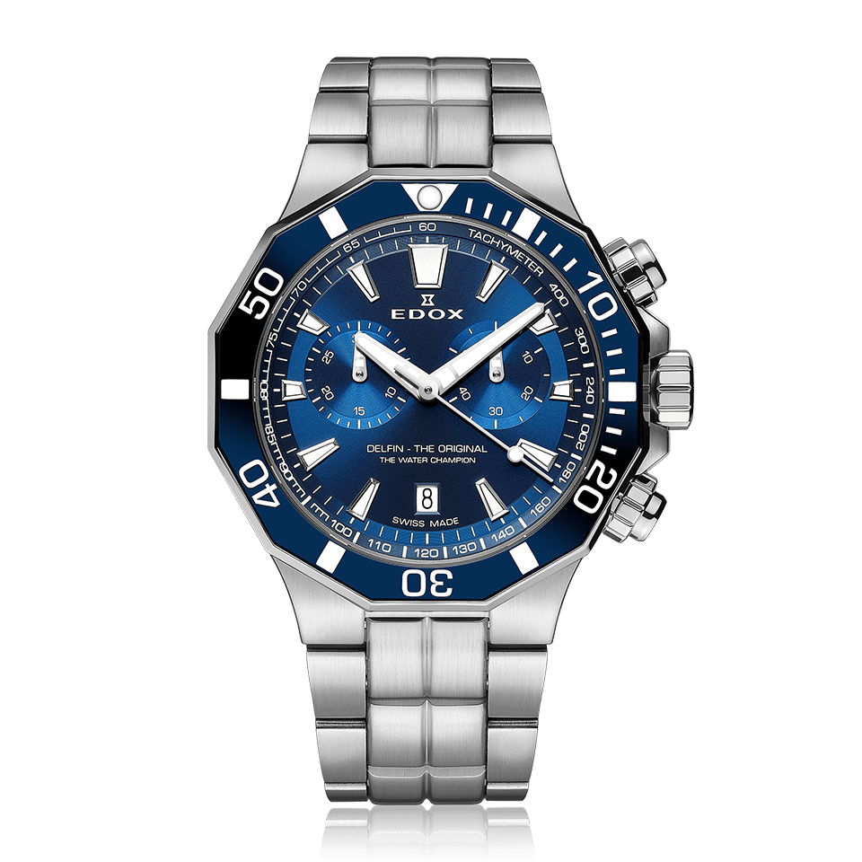 Edox Delfin The Original Chronograph Herrenuhr 10112-3BUM-BUIN