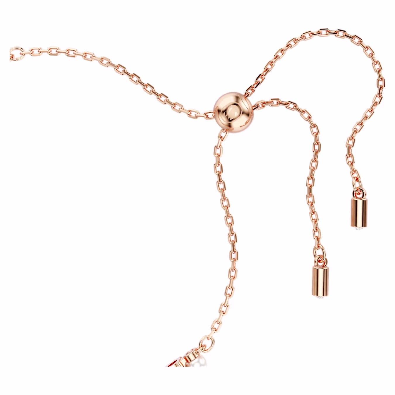 Swarovski Matrix Tennis Bracelet, Crystal Bead, Round Cut, White, 18k Rose Gold Plated