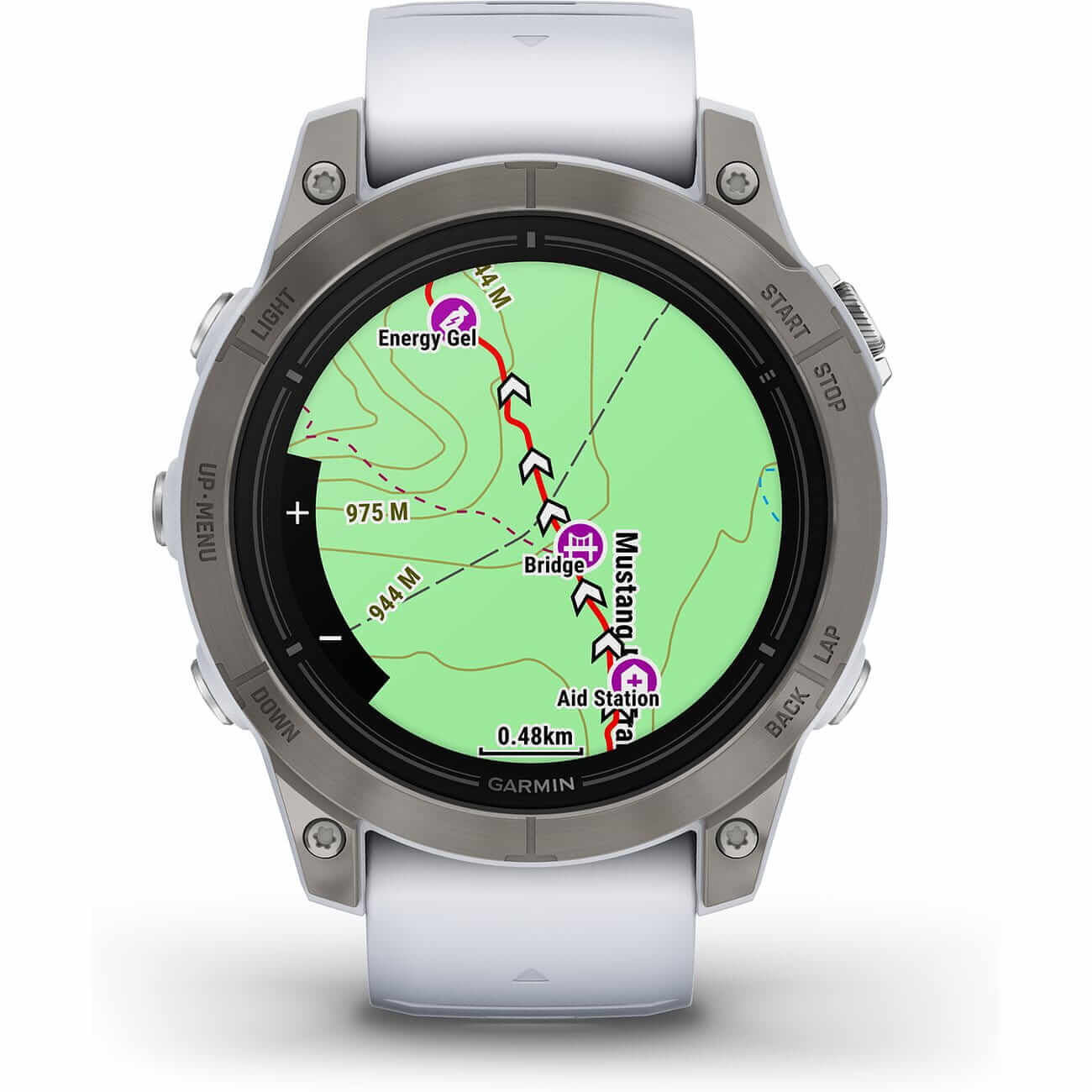 Garmin Epix™ Pro Gen 2 Sapphire 47mm Steinweiss/Titanium Titan mit Silikonarmband 010-02803-21