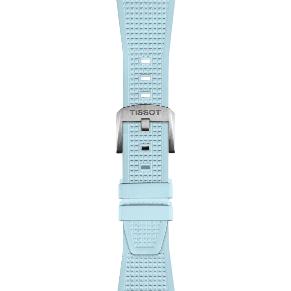 Tissot Ersatzarmband Kautschuk blau 12 mm, für PRX T852.050.985