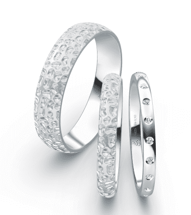 First Individual Love 3D TriSet wedding ring pair Rauschmayer 72-03036 | 73-02041 | 72-02041