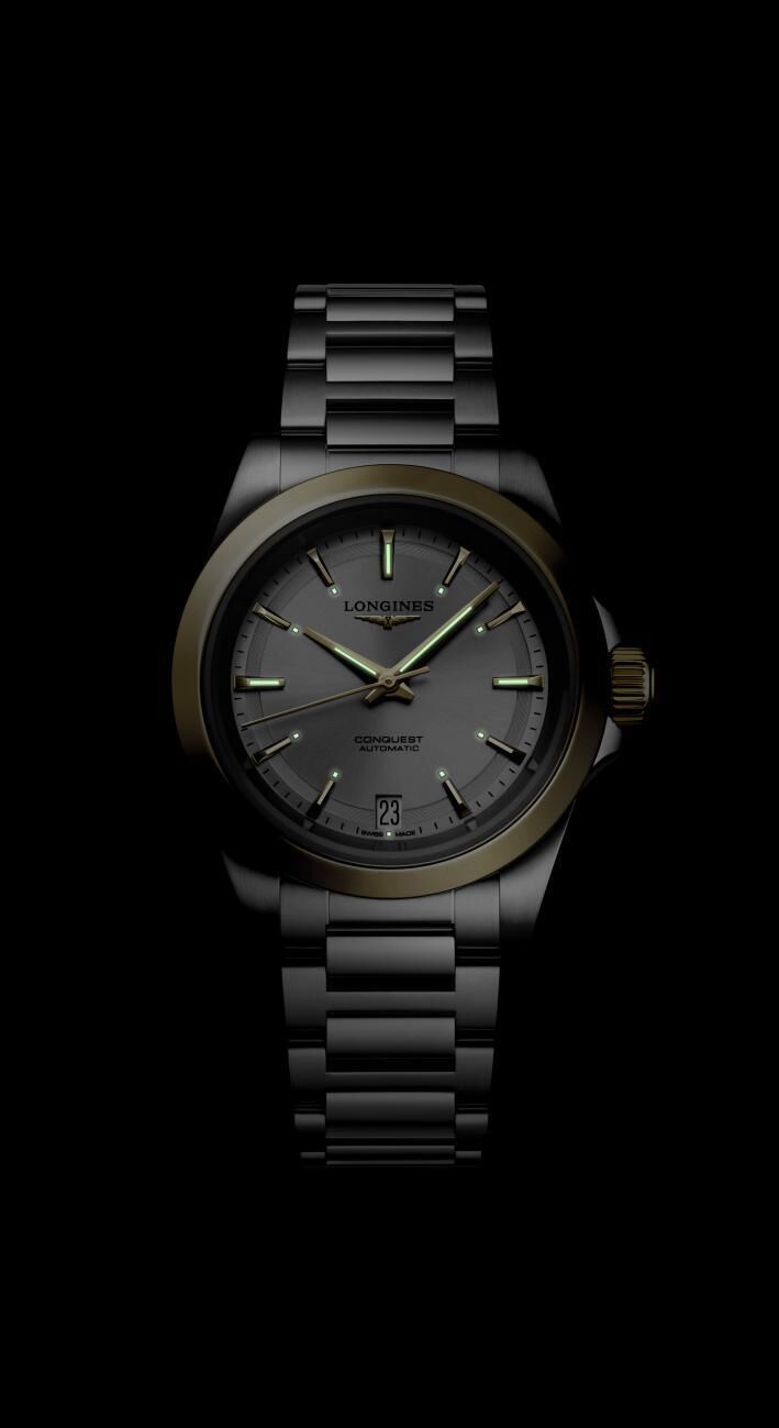 Longines Conquest gold silber Automatik Damenuhr L3.430.5.70.6