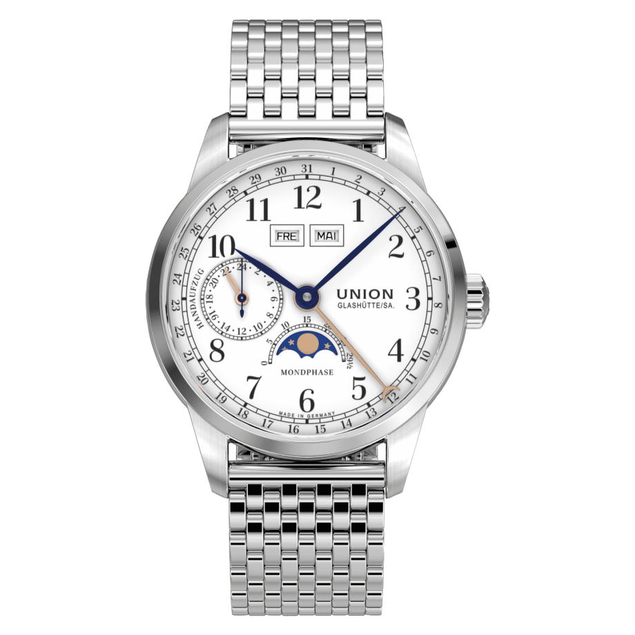 D007-458-11-017-00_00_front_1 Union Glashütte 1893 Johannes Dürstein Edition Moon Phase Men's Watch D007.458.11.017.00